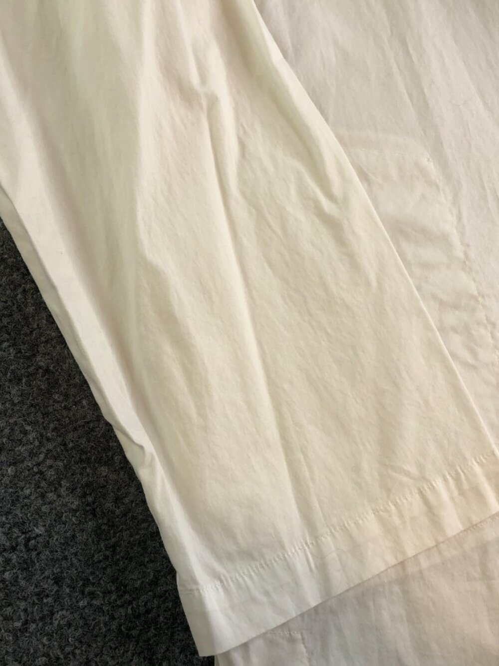 Eileen Fisher Tunic Shirt Womens Medium White Organic Cotton Band Collar Button - Picture 3 of 16